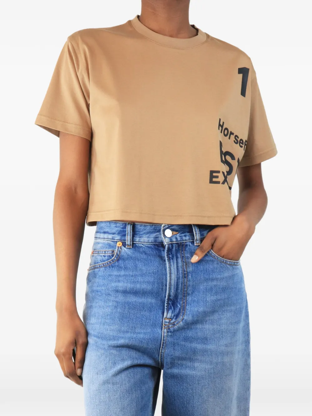 Burberry Pre-Owned T-shirt Horseferry crop - Marrone