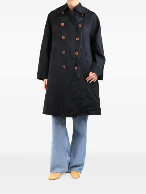 Comme Des Garçons Pre-Owned manteau à boutonnière croisée à motif de nœud en jacquard