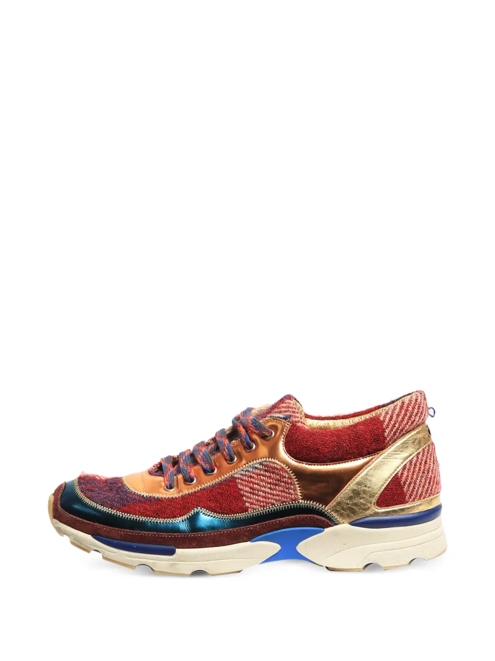 CHANEL Pre-Owned Sneakers Tweed CC - Rosso