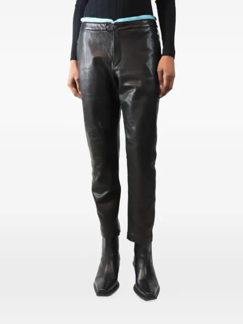 rag & bone side-stripe leather trousers