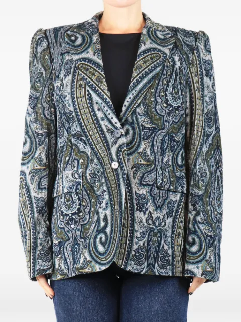 Maria De La Orden paisley-print corduroy blazer