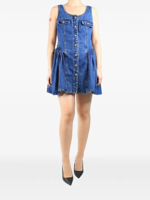 Self-Portrait flared denim dress