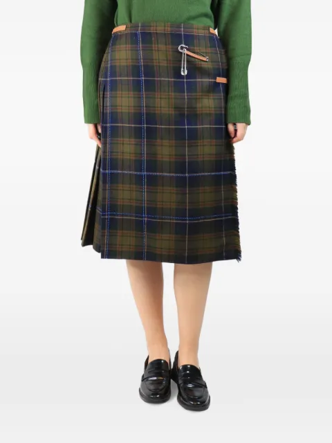 Lafayette 148 tartan pleated skirt