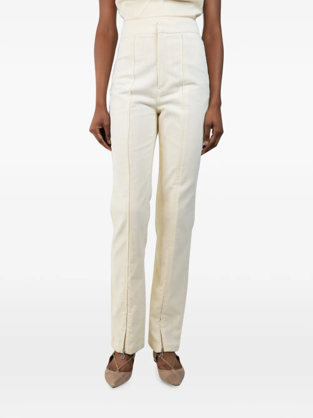 ROTATE BIRGER CHRISTENSEN Pantaloni dritti a coste - Bianco