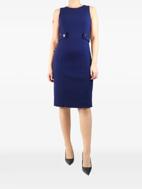 Michael Kors Vintage sleeveless buttoned-tabs midi dress
