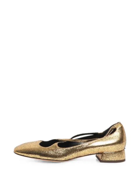 A.Bocca square-toe crossover-strap pumps
