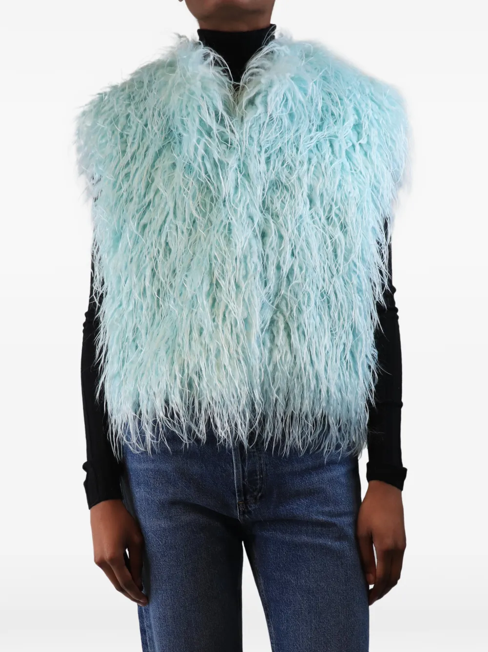 Forte Forte Gilet in pelliccia sintetica - Blu