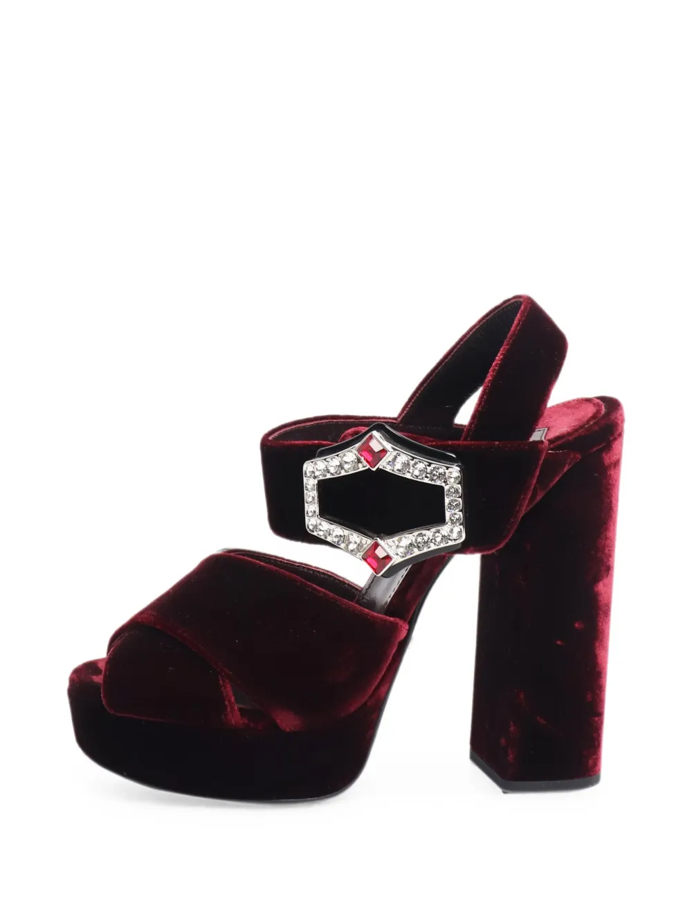 Prada Pre-Owned Sandalen mit Schnalle - Rot