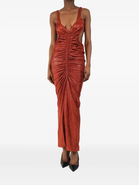 Galvan London robe froncée à détails de découpes