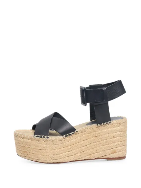 Celine Pre-Owned buckle-fastening heeled espadrilles