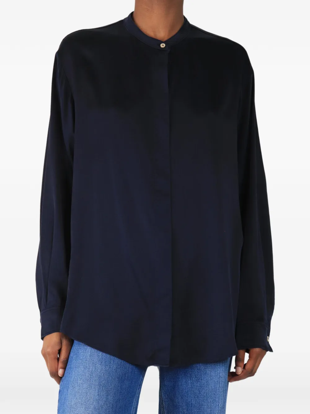 Forte Forte Camicia con colletto alla coreana - Blu