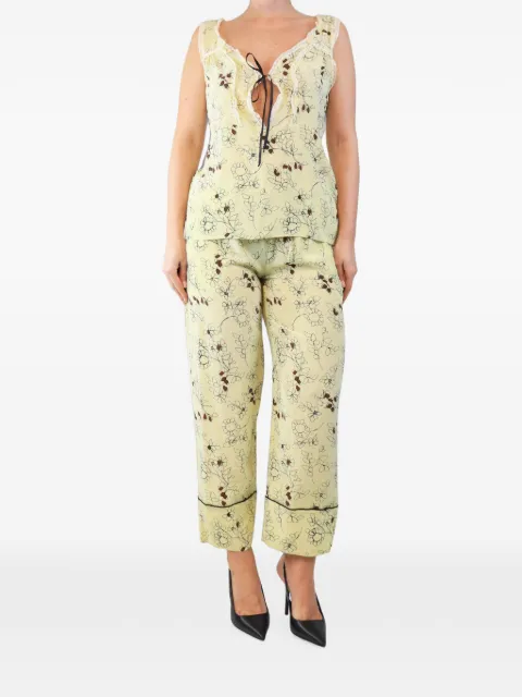 Marni Pre-Owned floral-print top and trousers set