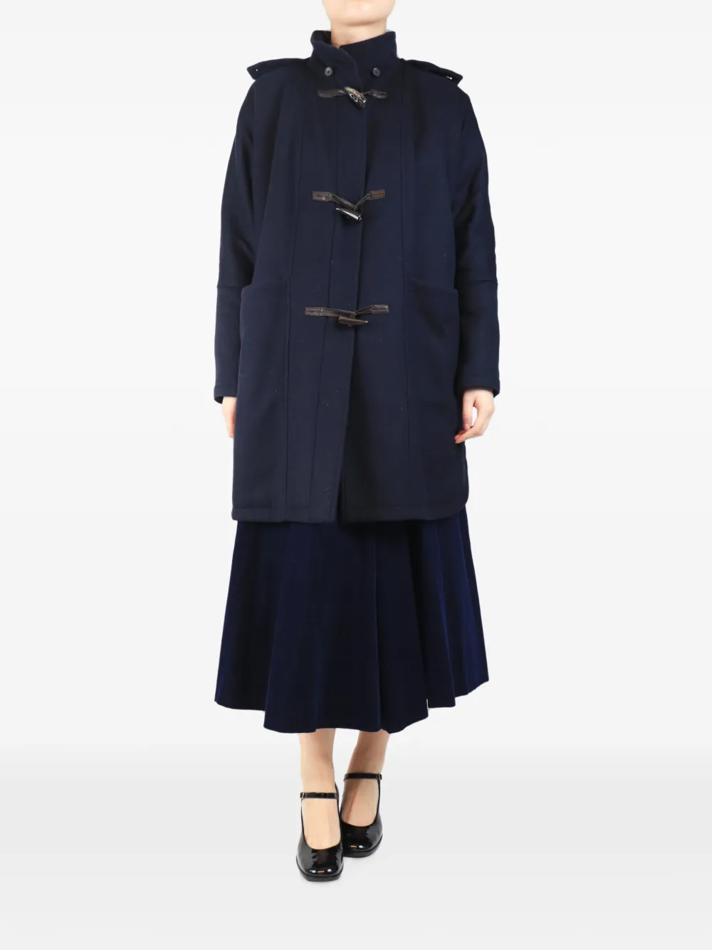 BAMFORD Cappotto monopetto con cappuccio - Blu