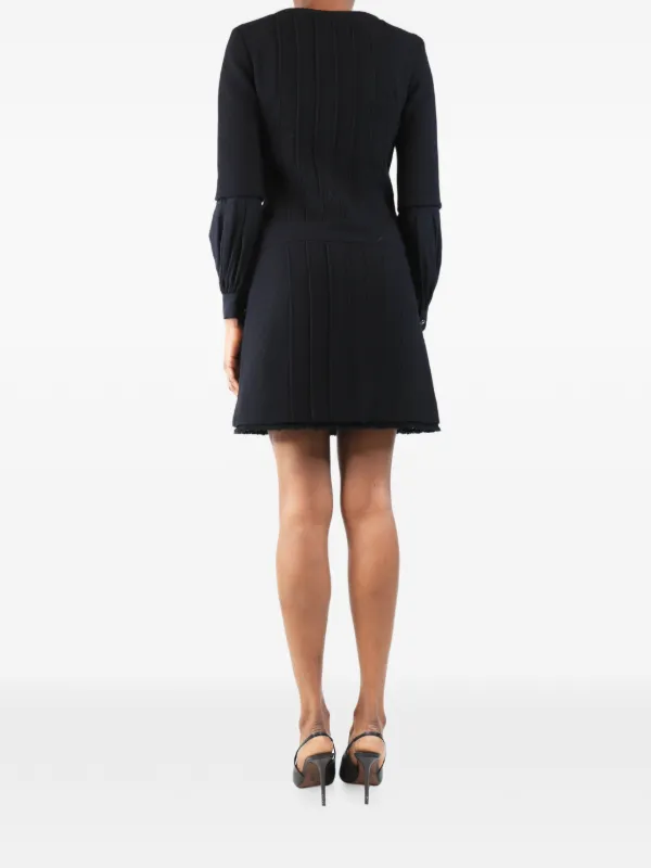 chanel mini black dress Pre-Owned zip-front detachable-sleeve | this dress is sure perfect_bday_gown Black Lace Dresses | SIZE:12P