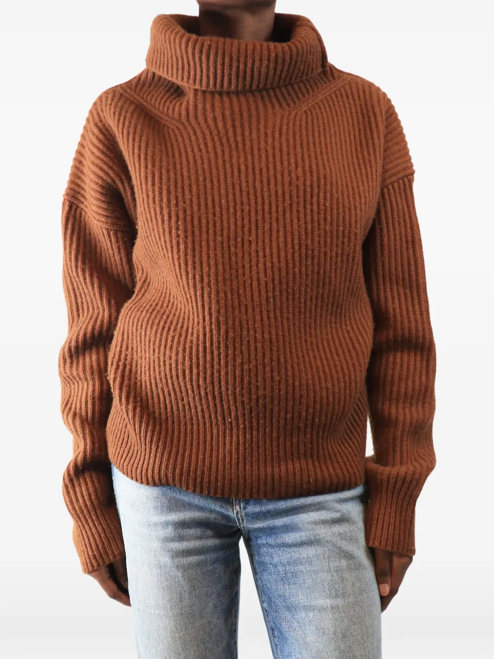 Nili Lotan ribbed-knit turtleneck sweater - Orange