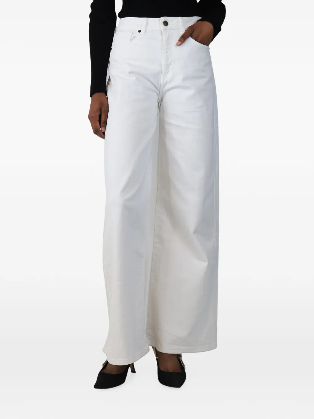 BOMPARD Jeans a gamba ampia - Bianco