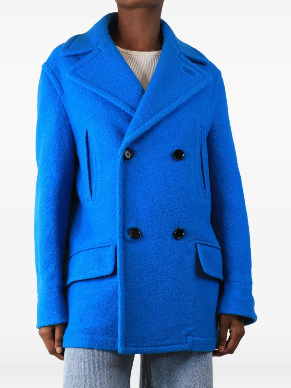 Marni Pre-Owned Cappotto doppiopetto con revers classici - Blu