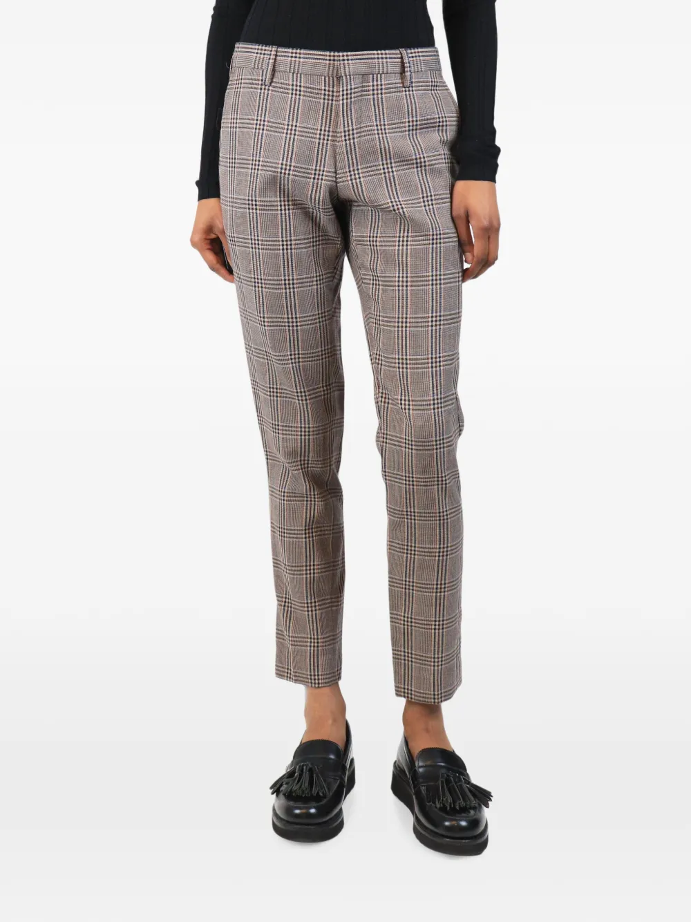 Dries Van Noten Pre-Owned pantalon à motif et passants de ceinture - Marron