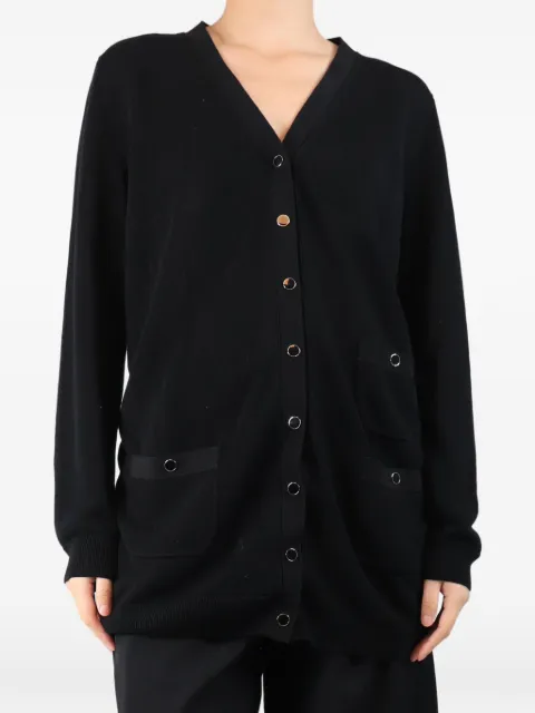 Lafayette 148 button-down V-neck cotton cardigan