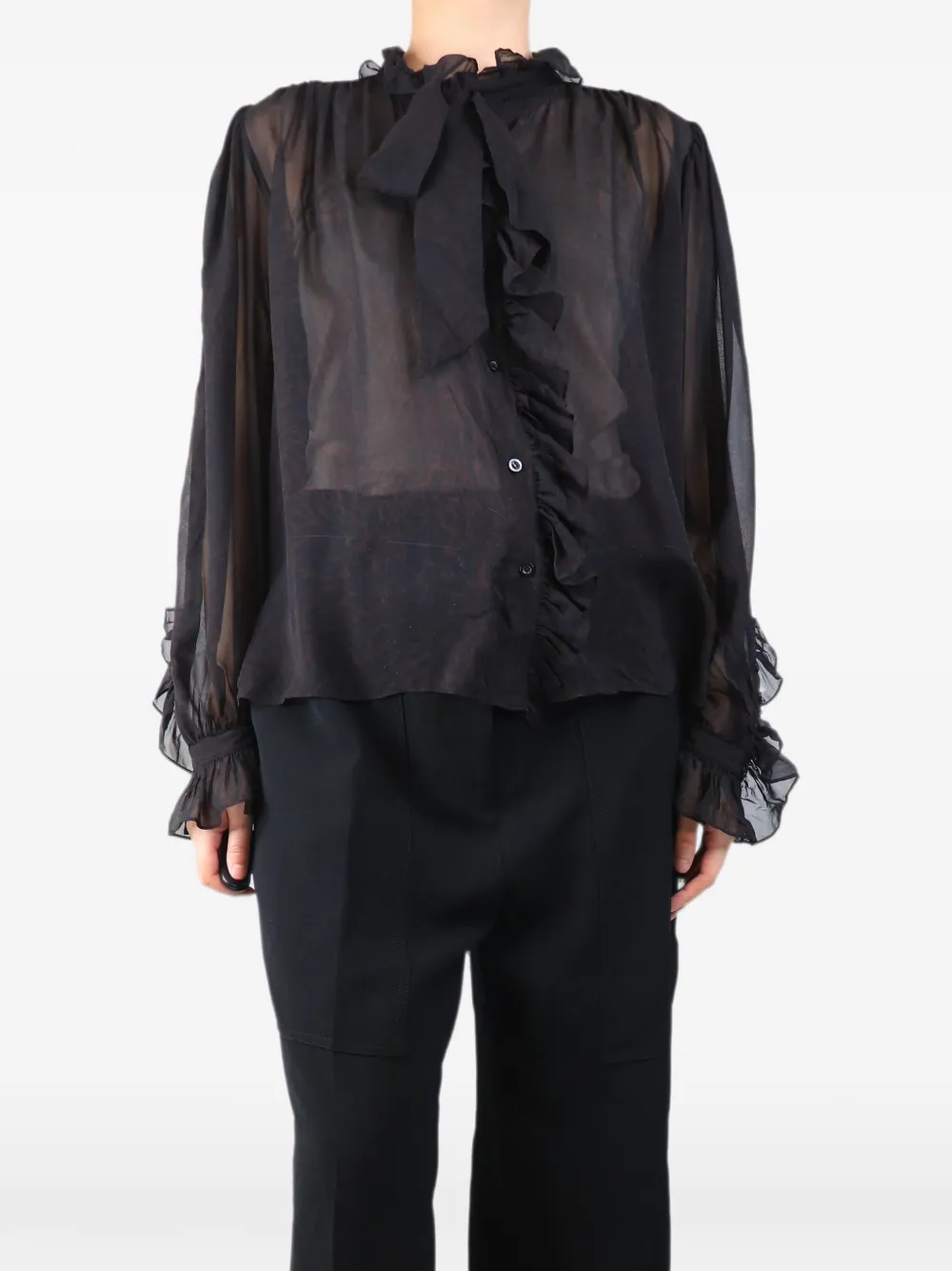 FRAME Blusa leopardata - Marrone