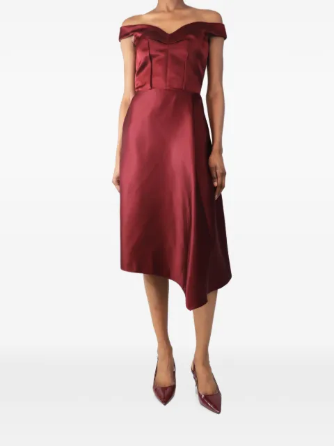 Alexander McQueen Pre-Owned off-shoulder asymmetric midi dress