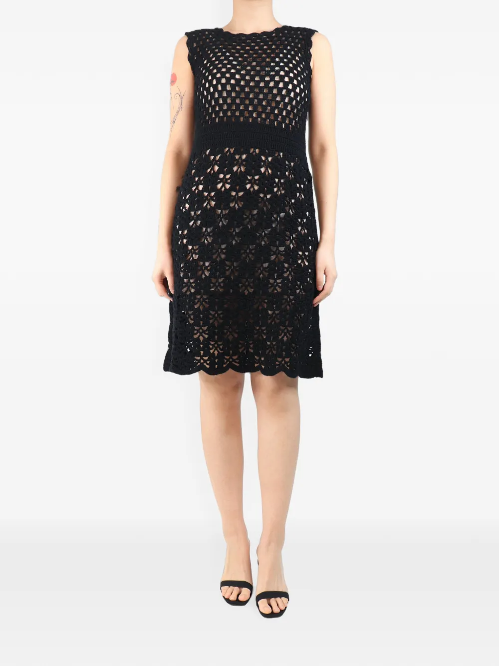 Prada Pre-Owned sleeveless midi dress - Black