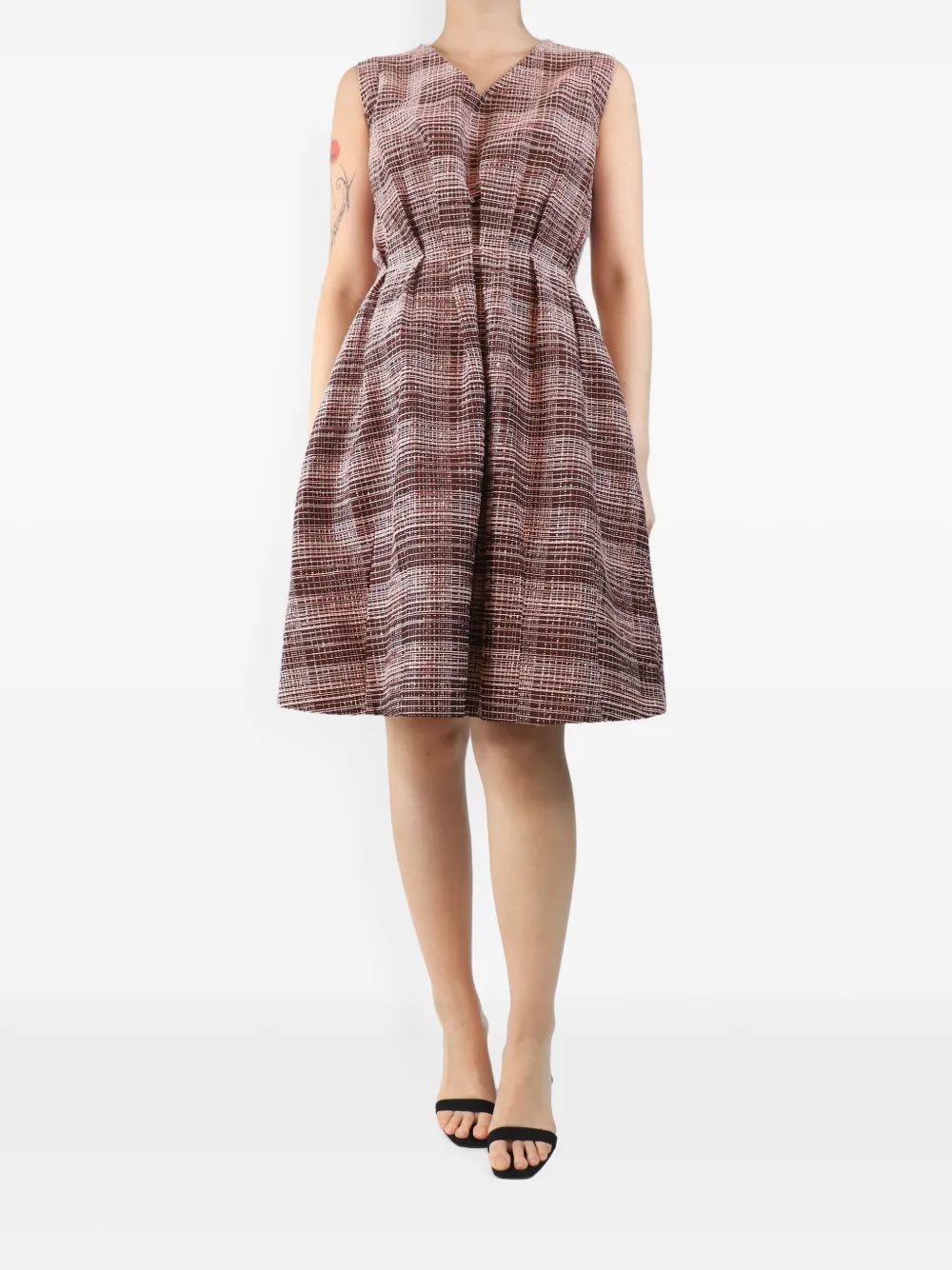 Marni Pre-Owned Abito midi smanicato con arricciatura - Rosa