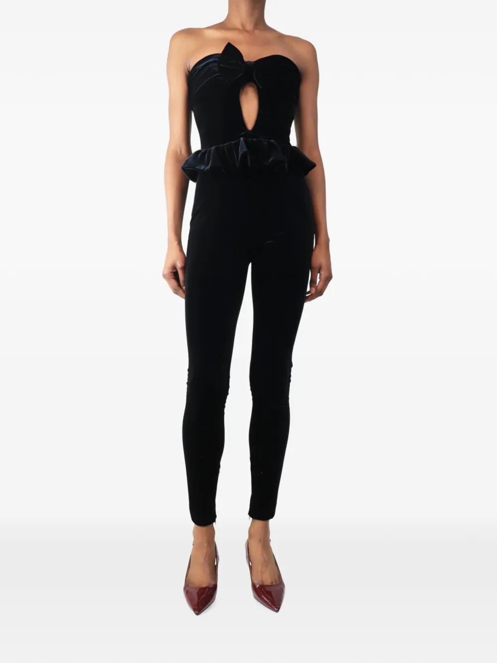 Alessandra Rich strapless jumpsuit - Black