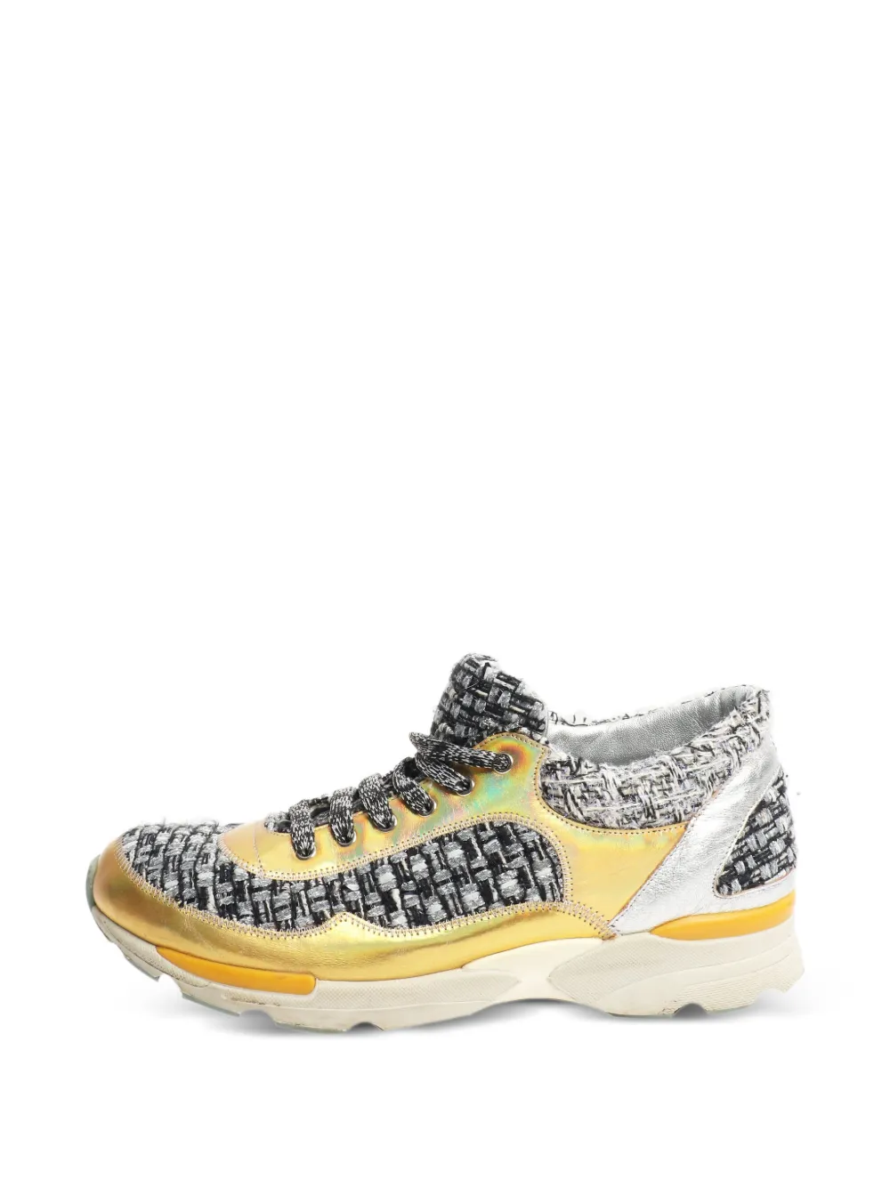 CHANEL Pre-Owned tweed sneakers - Gold