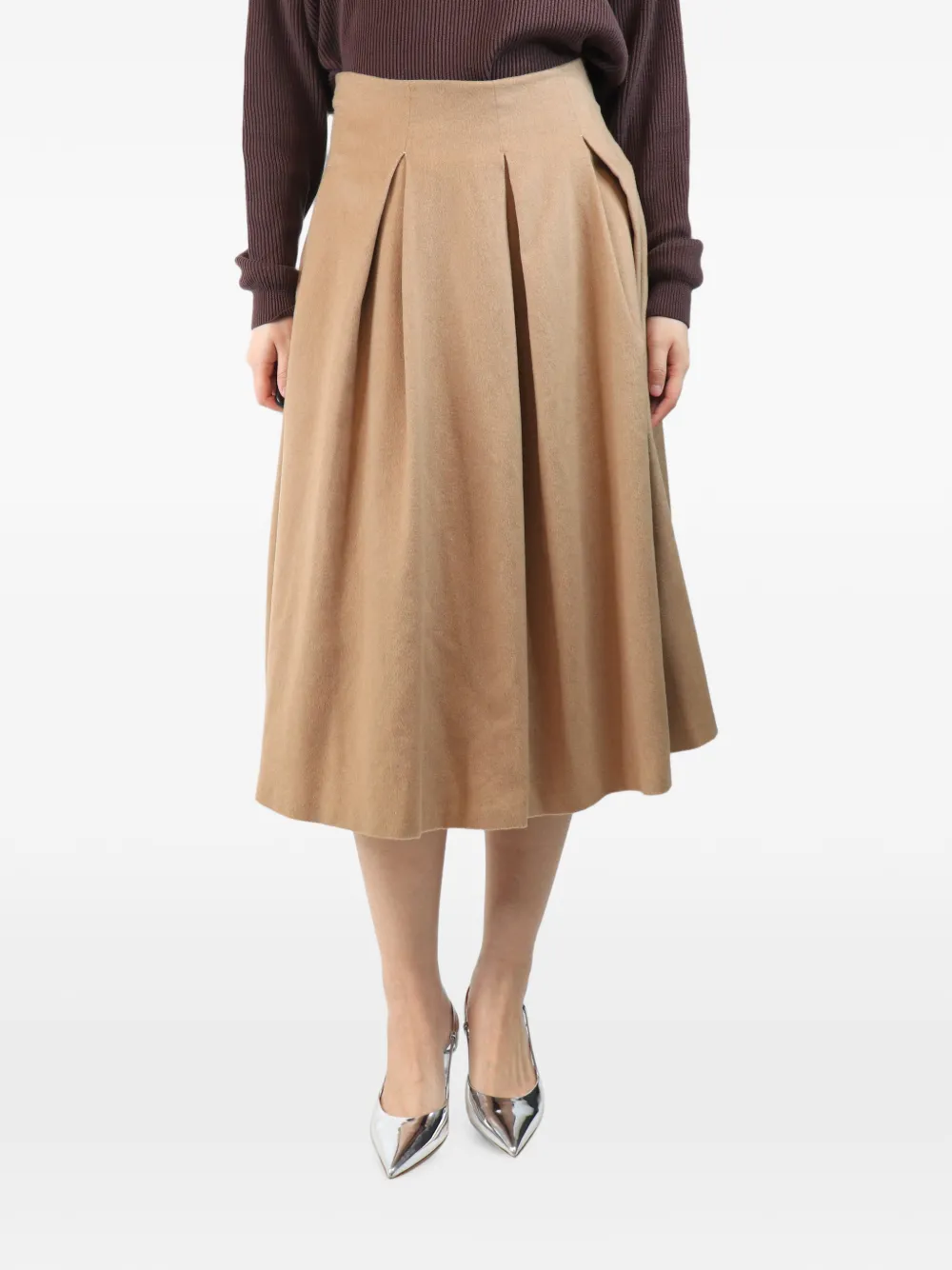 Max Mara pleated midi skirt - Neutrals