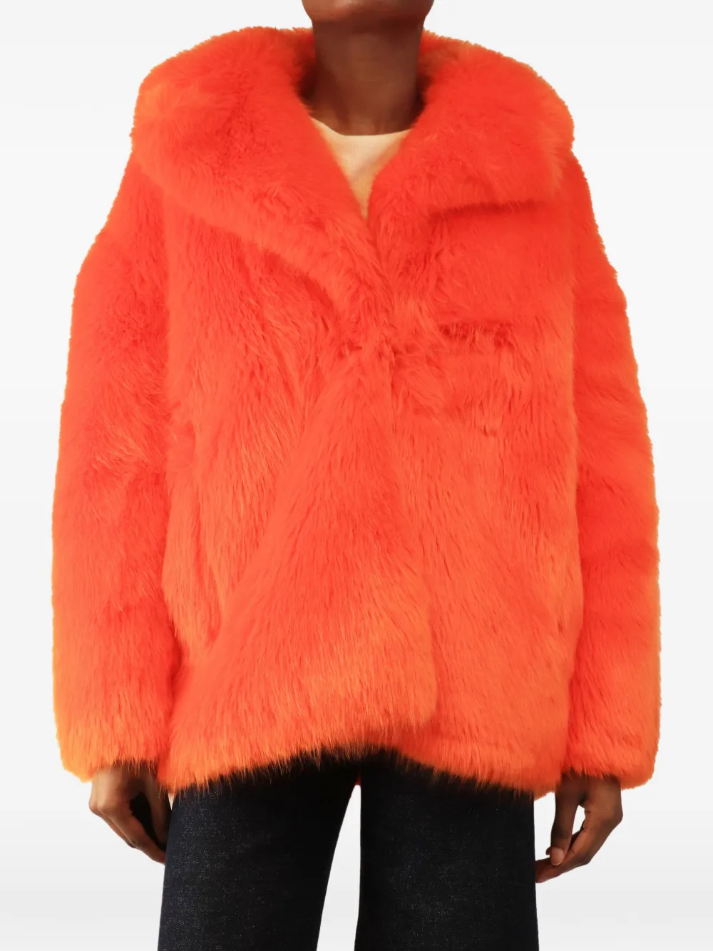 Diane Von Furstenberg Vintage Cappotto in pelliccia sintetica - Arancione