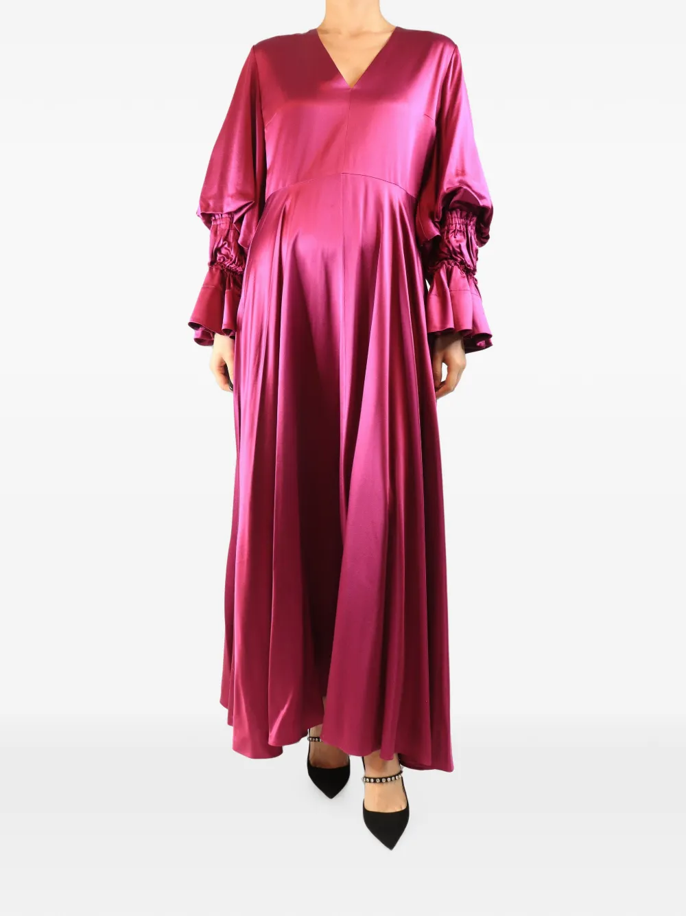 Roksanda Abito midi con scollo a V - Rosa