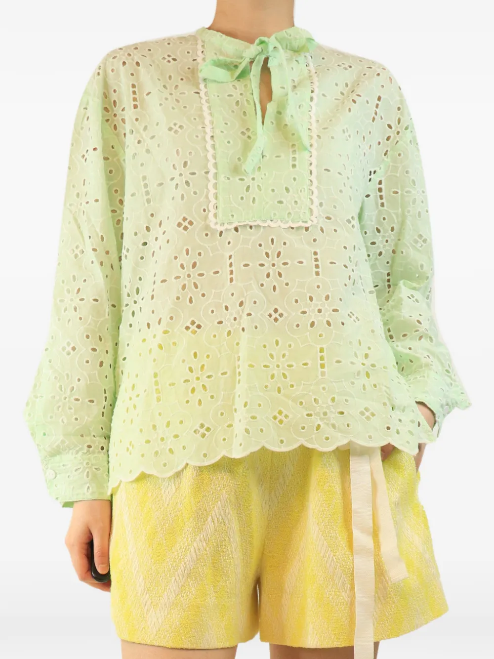 Baum Und Pferdgarten Blusa in pizzo sangallo - Verde