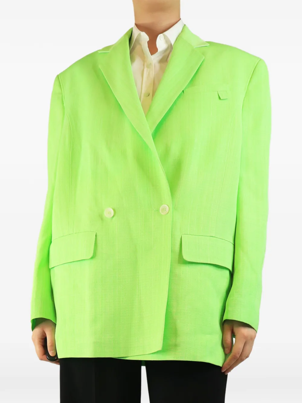 Jacquemus Pre-Owned Blazer doppiopetto La Veste Marino - Verde