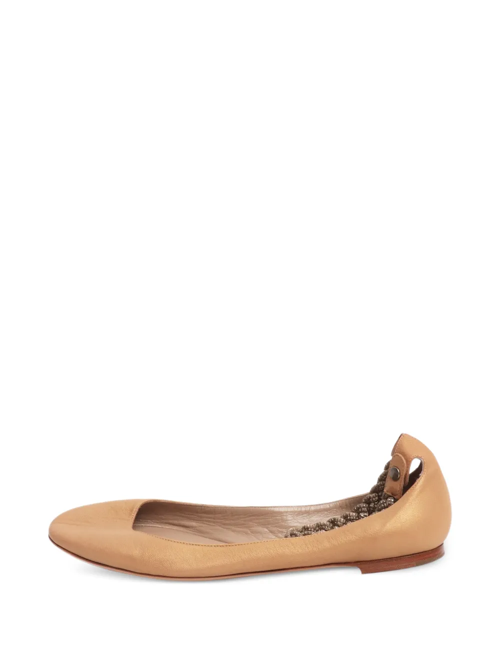 Chloé Vintage Ballerinas mit geflochtenen Details - Gold