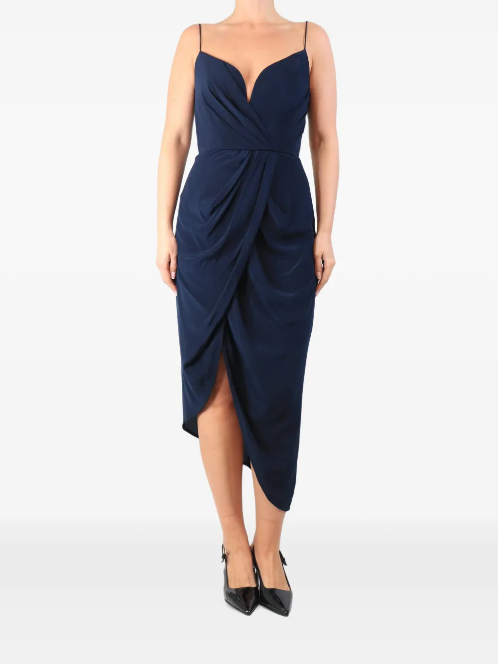 ZIMMERMANN silk asymmetric midi dress - Blue