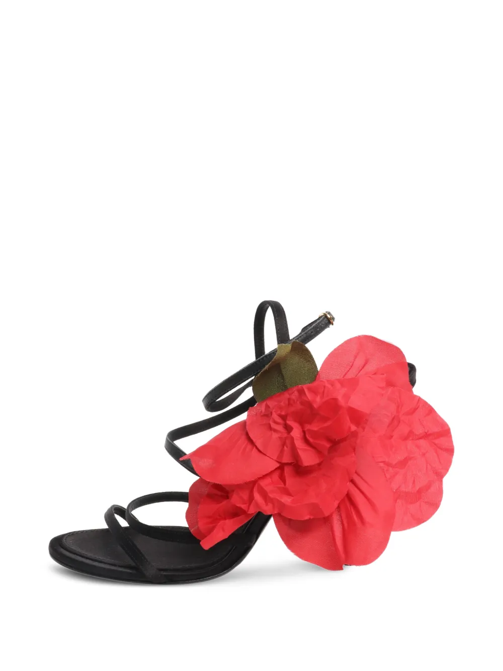 Dolce & Gabbana Pre-Owned Sandalen mit Blumendetail - Schwarz