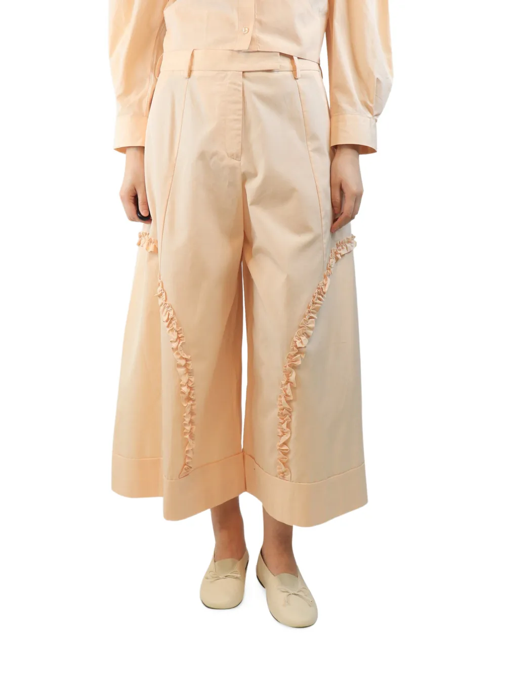 Simone Rocha pointed-collar trousers set - Orange