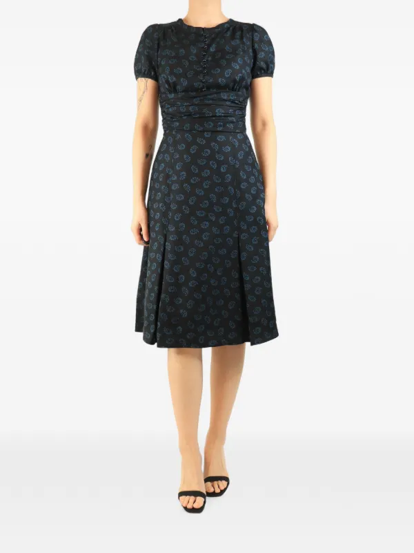 marc jacobs formal dresses Vintage Silk Midi Dress | Black sku_MD10558-OLIVE-FO