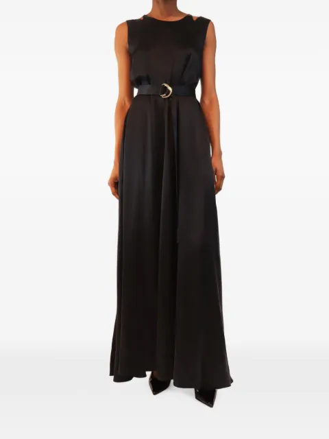 Kenzo Pre-Owned belted sleeveless silk maxi dress