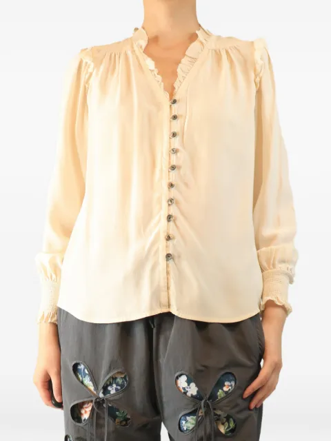 Cefinn ruffled silk blouse