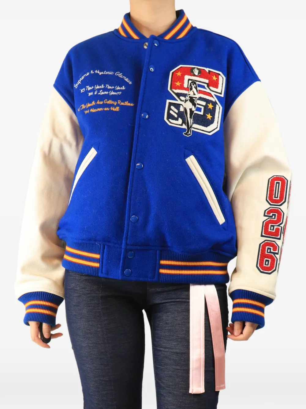 Supreme Giacca varsity x Hysteric Glamour - Blu