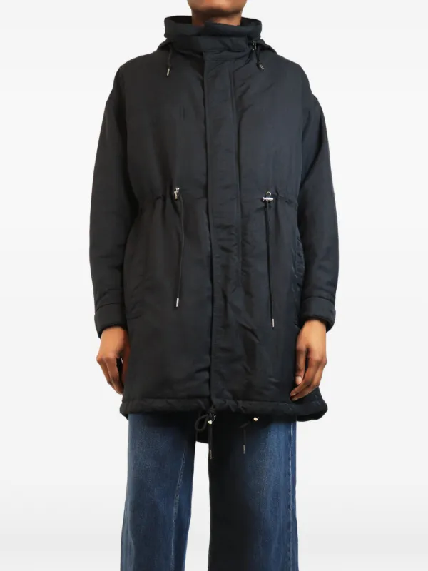 MCQ Hooded Drawstring Parka | Blue | FARFETCH