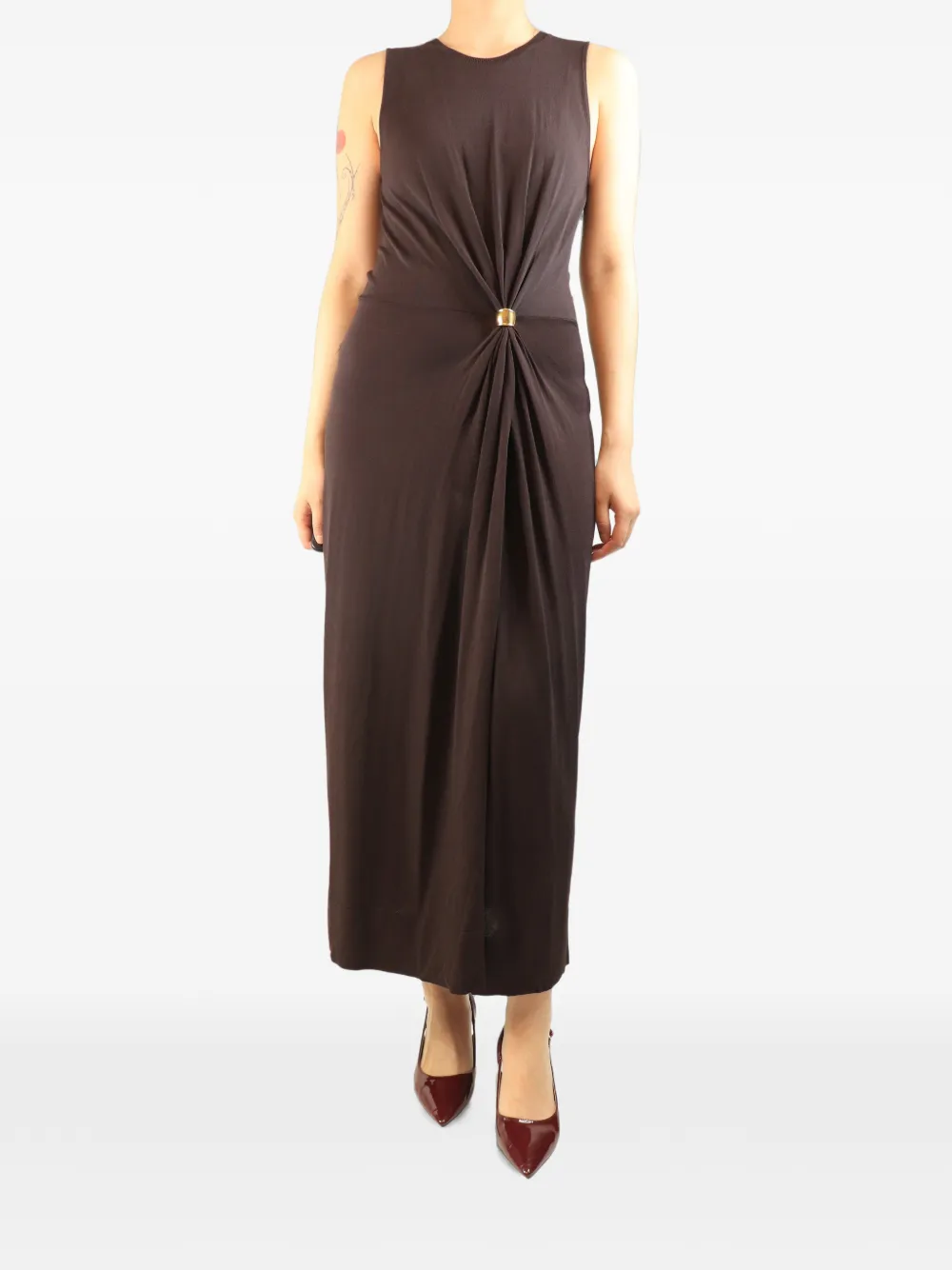 Altuzarra gathered midi dress - Brown