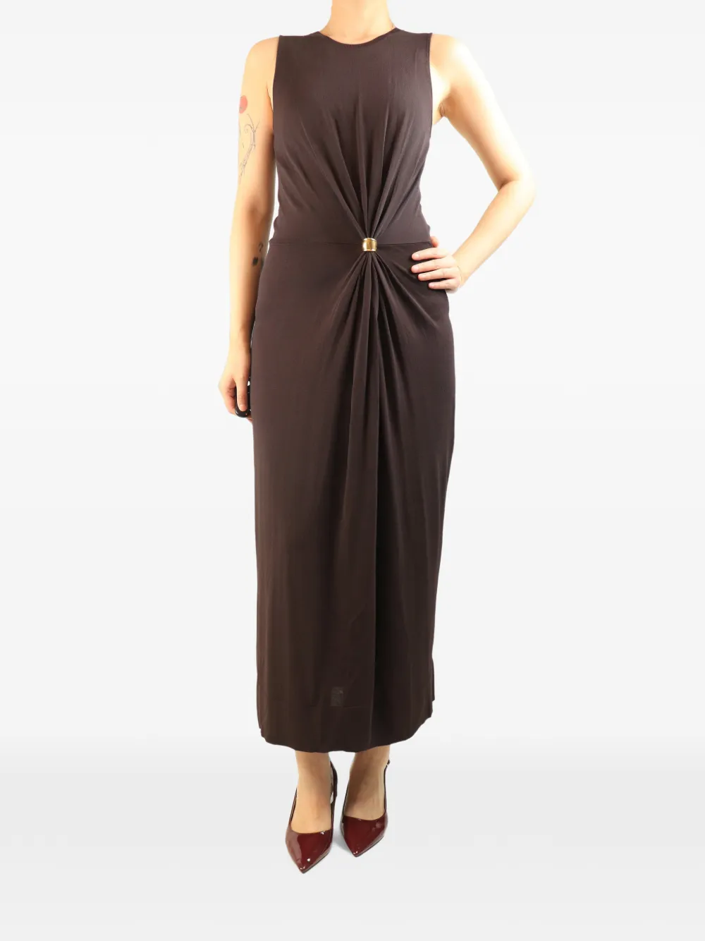 boho dress for maternity shoot Vintage Off-the-shoulder High Slit Photoshoot Dress, Rust / One-size Royal Blue Strapless Corset Color:Beige with Red Embroidery (Shorter) sleeve_length:Long Sleeve Dress rental for styled