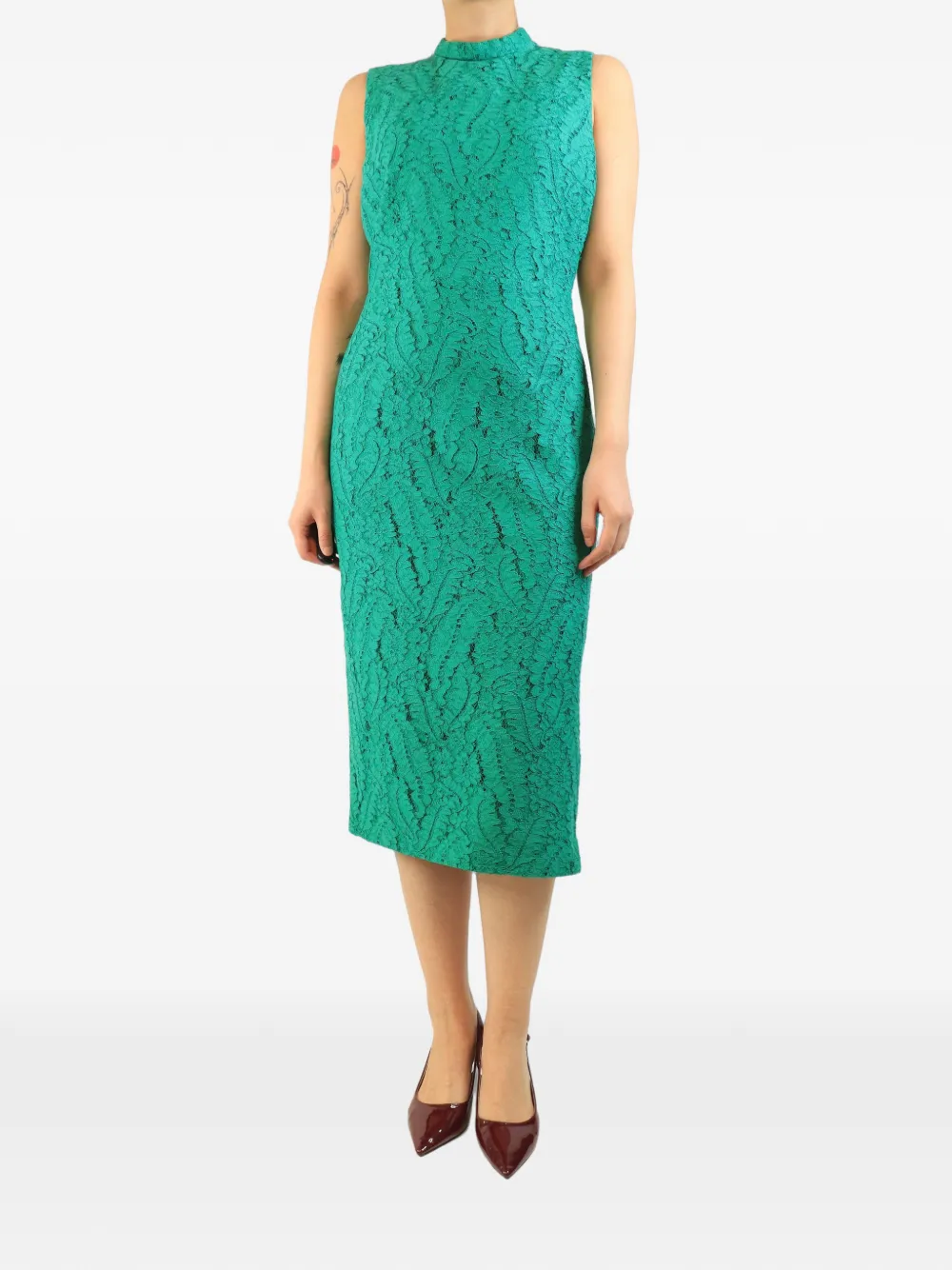Nº21 sleeveless lace midi dress - Green