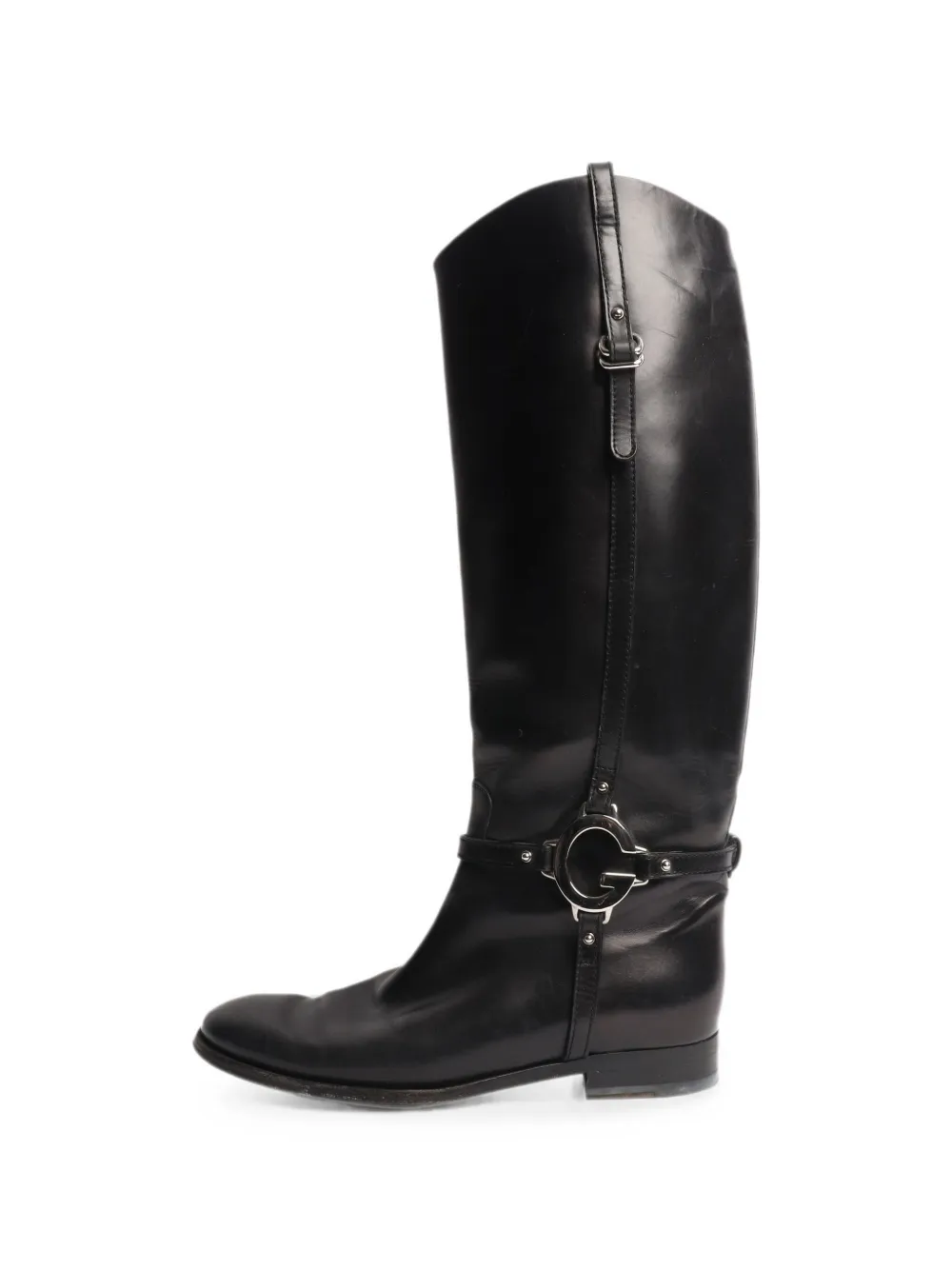 Gucci Pre-Owned Stivali biker in pelle - Nero