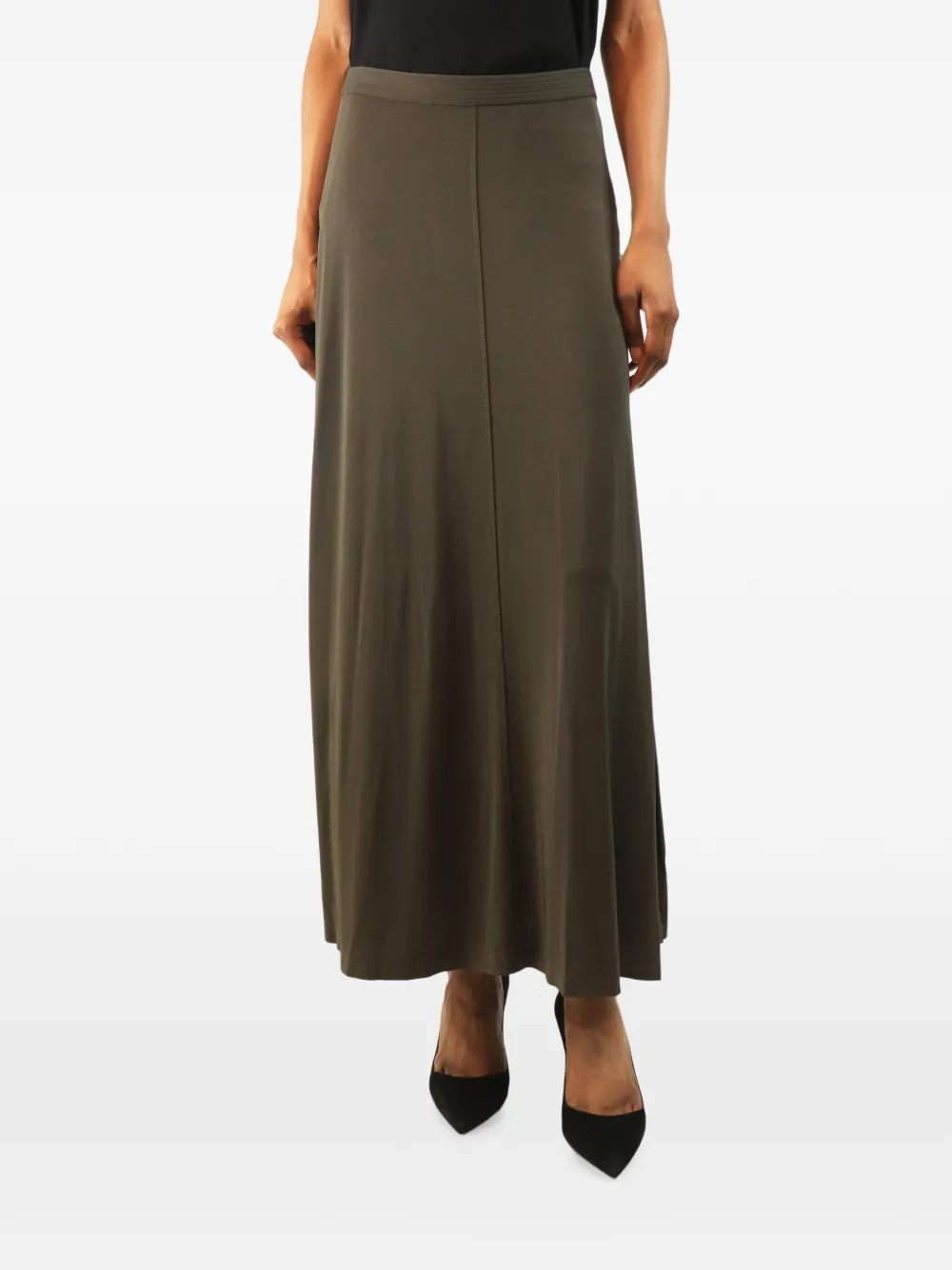 TOTEME elasticated-waistband maxi skirt - Green