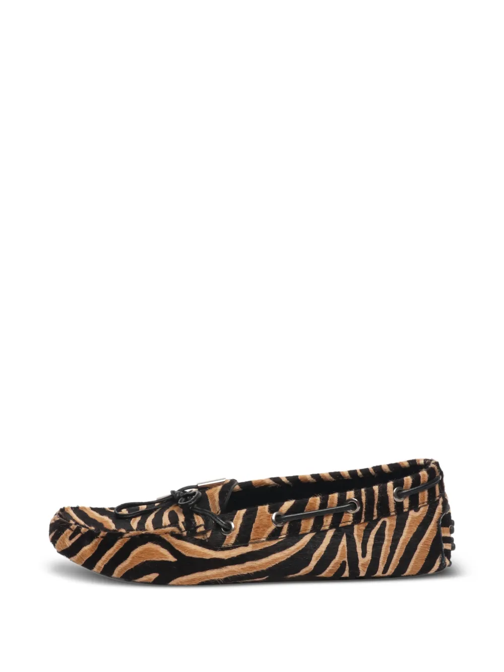 Tod's Vintage Gommino Loafer mit Tiger-Print - Schwarz