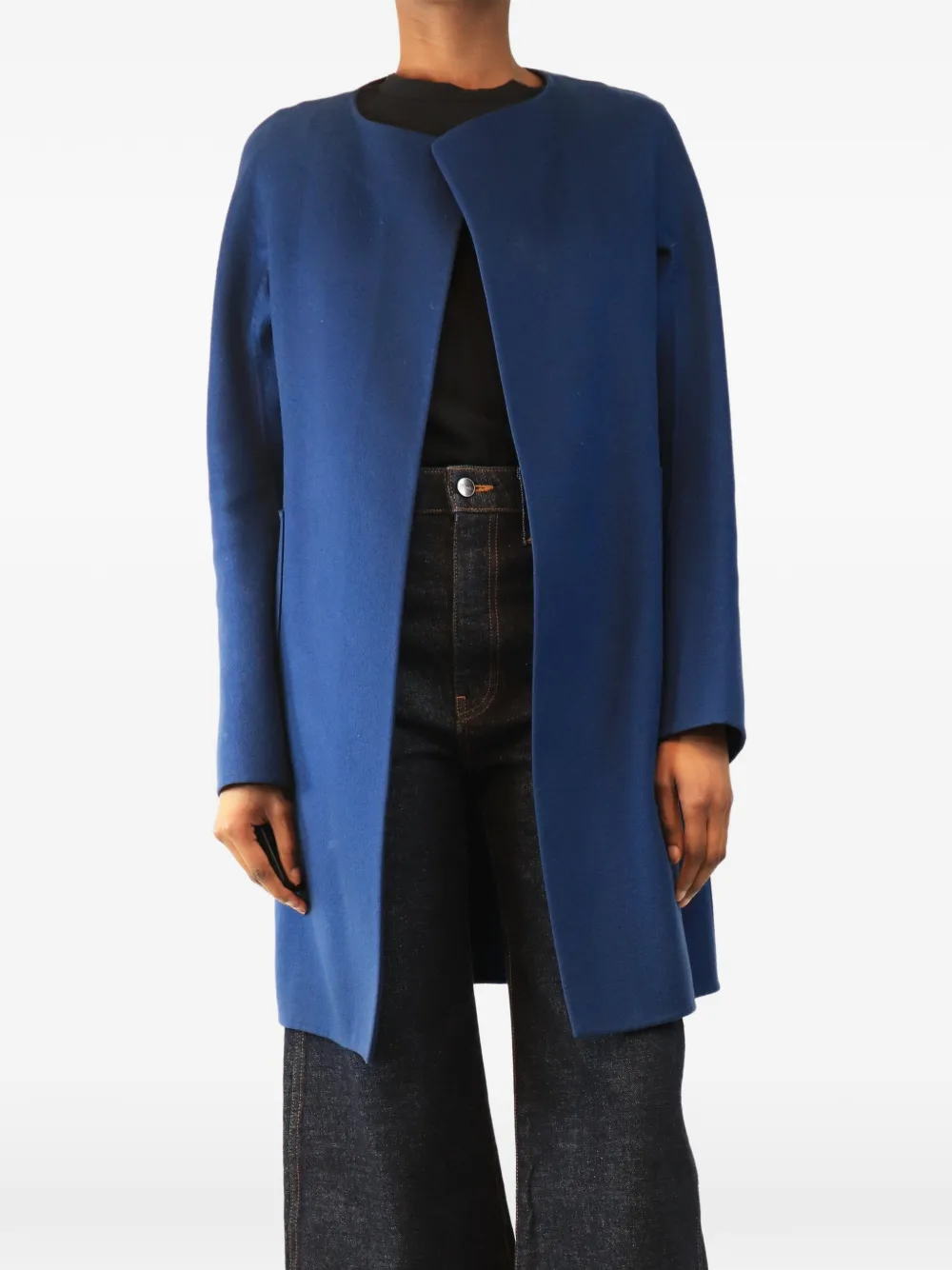 Jil Sander Pre-Owned Mantel aus Kaschmir - Blau